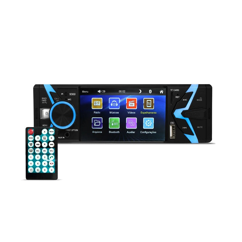1DIN Car Audio System with Touch Screen - 4015 - 4" - MP5 - 005069