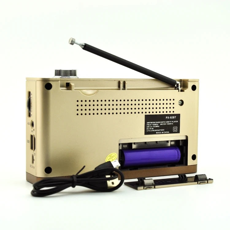 Rechargeable radio – PX-92BT - 000923 - Gold