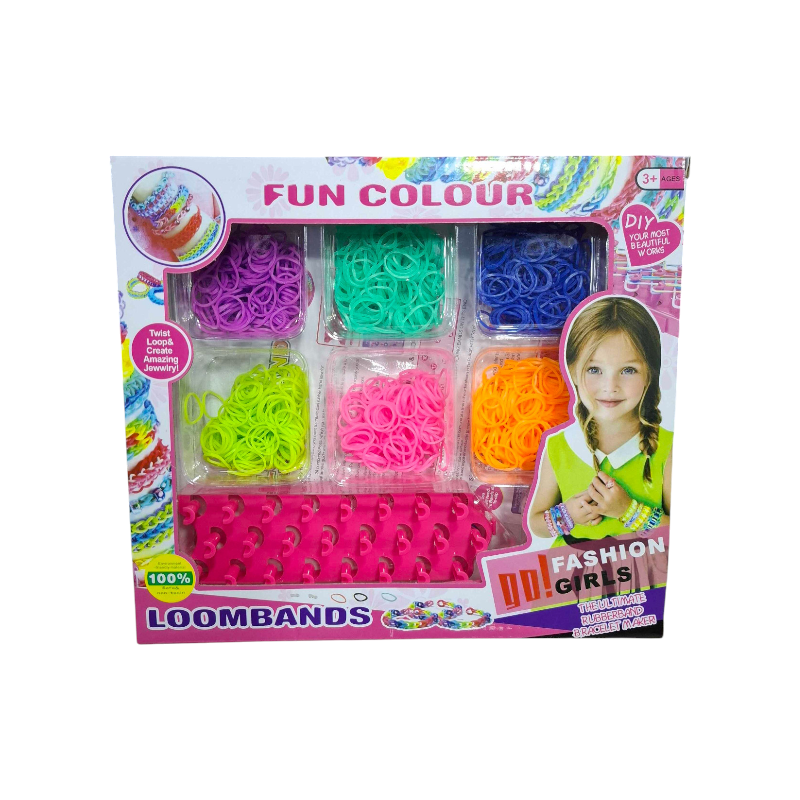 DIY bracelet making set with rubber bands - J201-1 - 004258