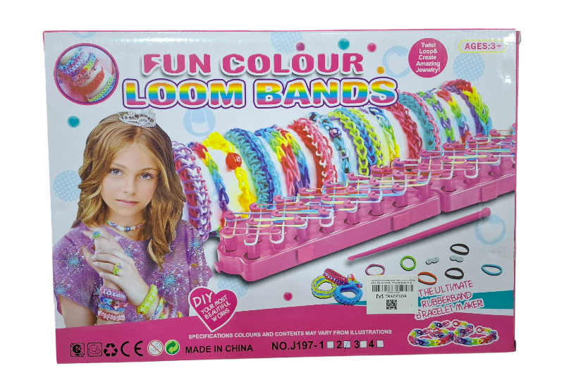 DIY bracelet making set with rubber bands - J197-3 - 1200pcs - 004260P
