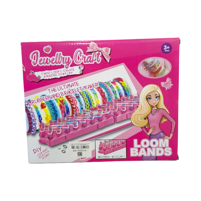 Σετ κατασκευής βραχιολιών DIY με λαστιχάκια - J182C-DIY - 1000pcs - 004263