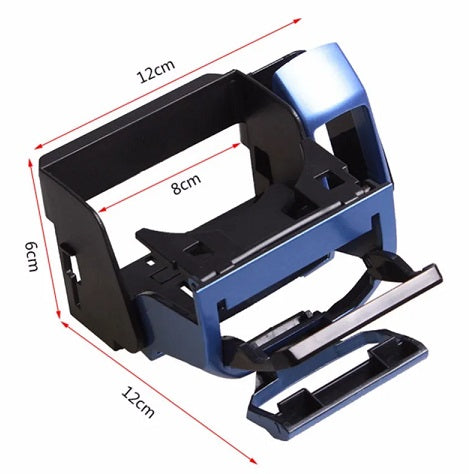 Ποτηροθήκη αυτοκινήτου με βάση κινητού και θήκη τσιγάρων - 005168 - Black