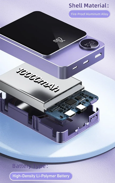 Magnetic charging Powerbank - P39K - 10,000mah - 20W - AWEI - 005500 - Gray