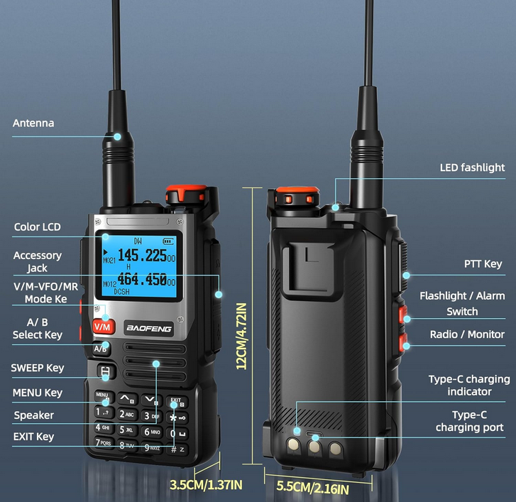 Φορητός πομποδέκτης - K61 PRO - Baofeng - 009614