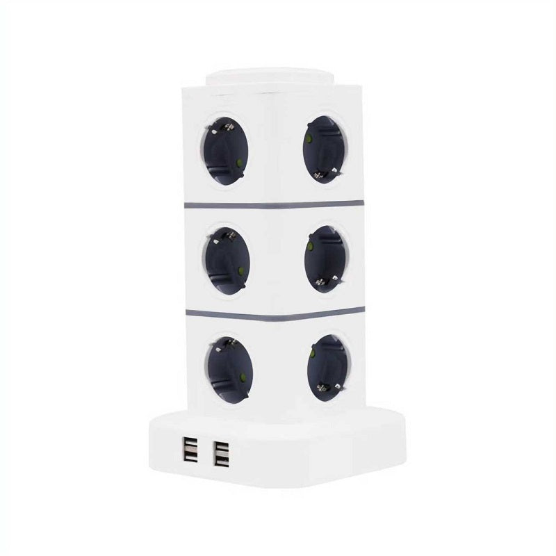 Vertical power strip 12 positions - Suko - 4USB - 3m - RC-G12P - 012234