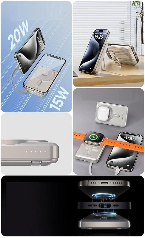Magnetic charging powerbank - P92K - 10,000mah - 20W - AWEI - 014083