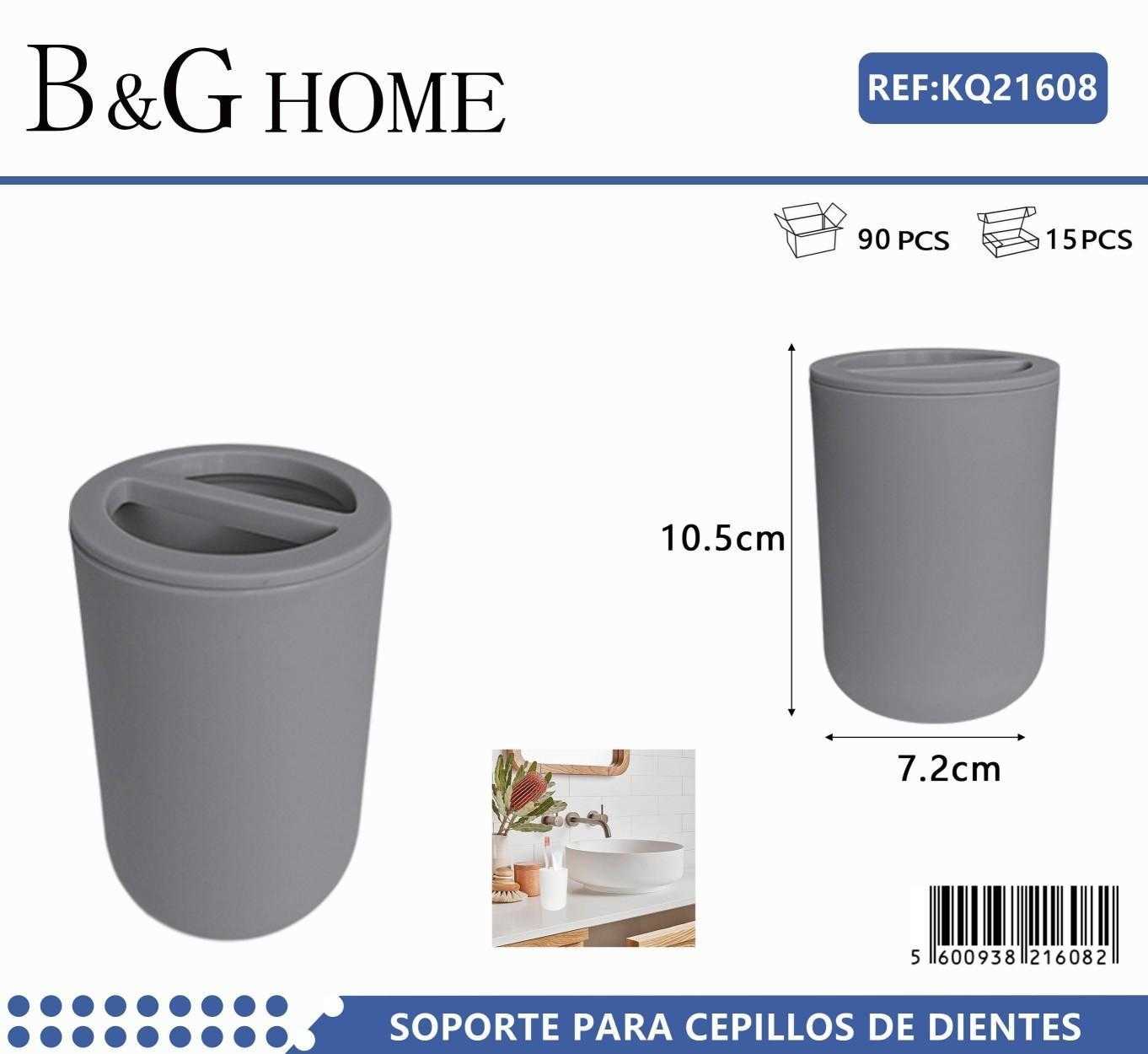 Θήκες οδοντόβουρτσας πλαστικές σε σετ 5Χ - Grey - 21608