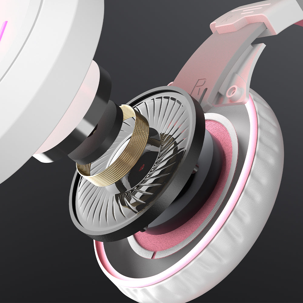 Meetion MT-HP021 Gaming Headphones White + Pink