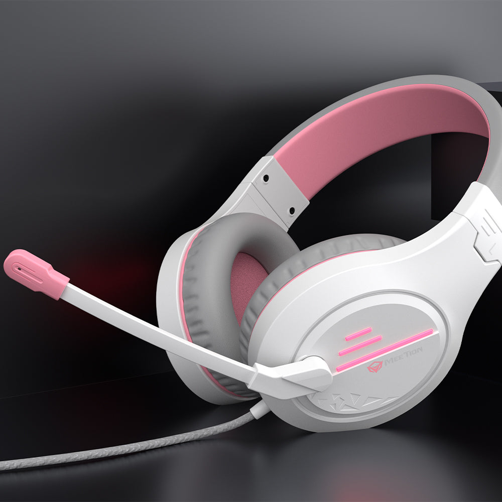 Meetion MT-HP021 Gaming Headphones White + Pink