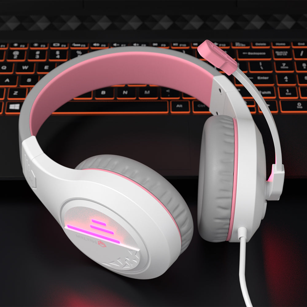 Meetion MT-HP021 Gaming Headphones White + Pink