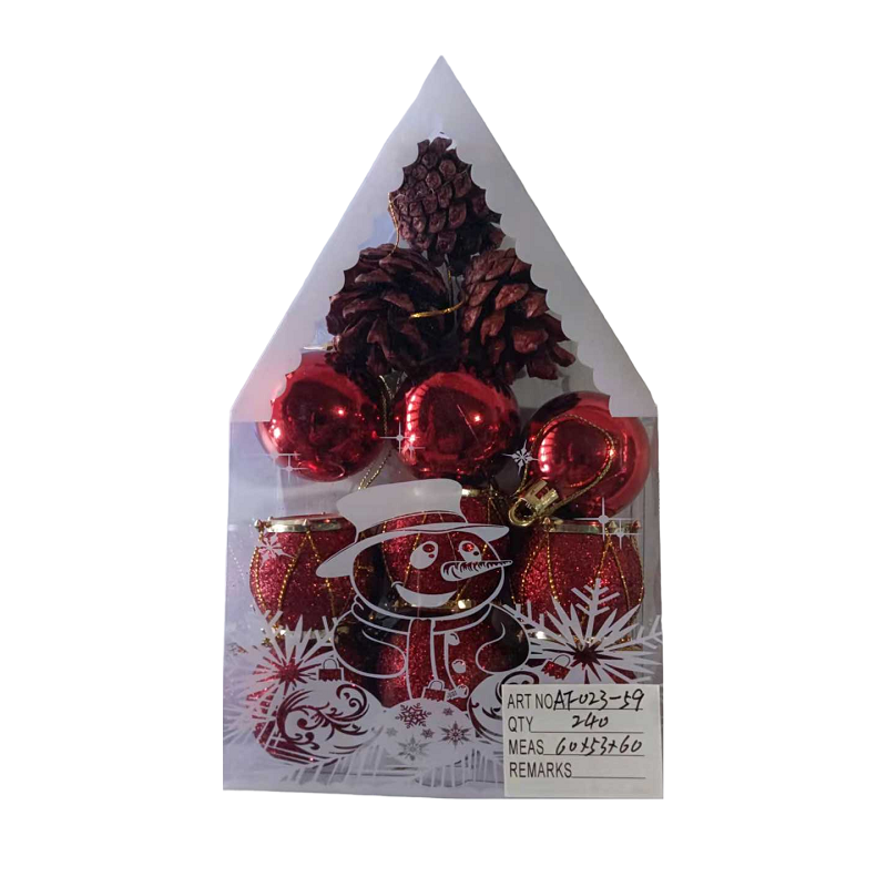 Set of Christmas ornaments - 4cm - 12pcs - 023599