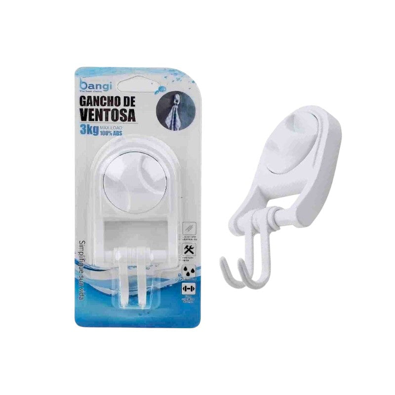Κρεμάστρα μπάνιου διπλό άγκιστρο με βεντούζα - 03425