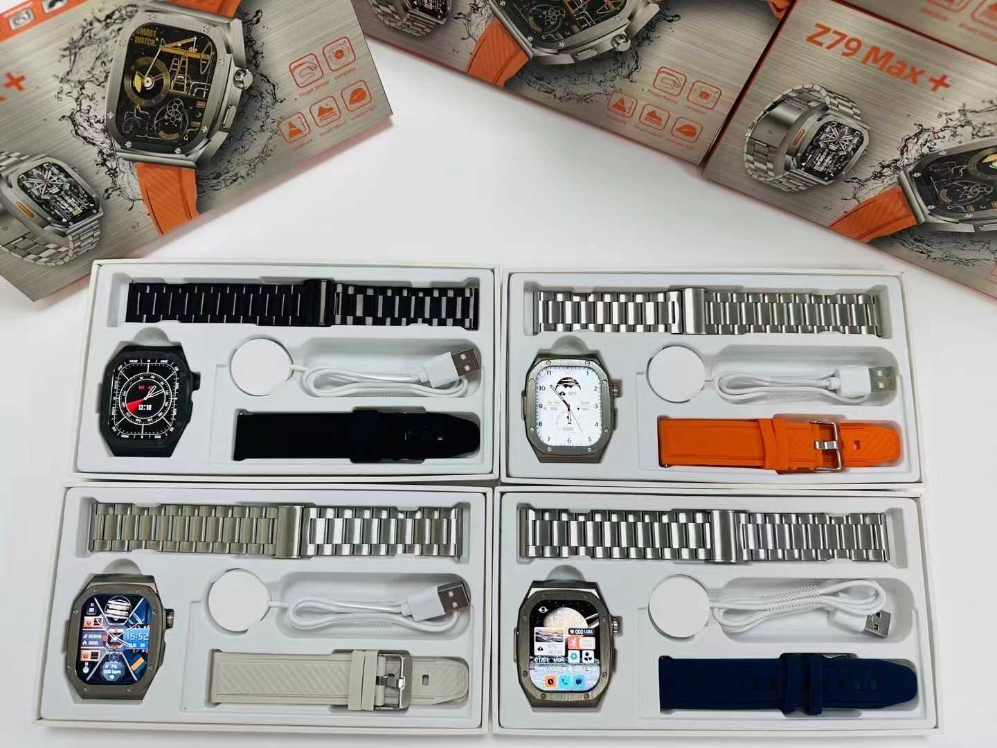 Σετ Smartwatch με 2 λουράκια - Z79 Max - 065080 - Orange