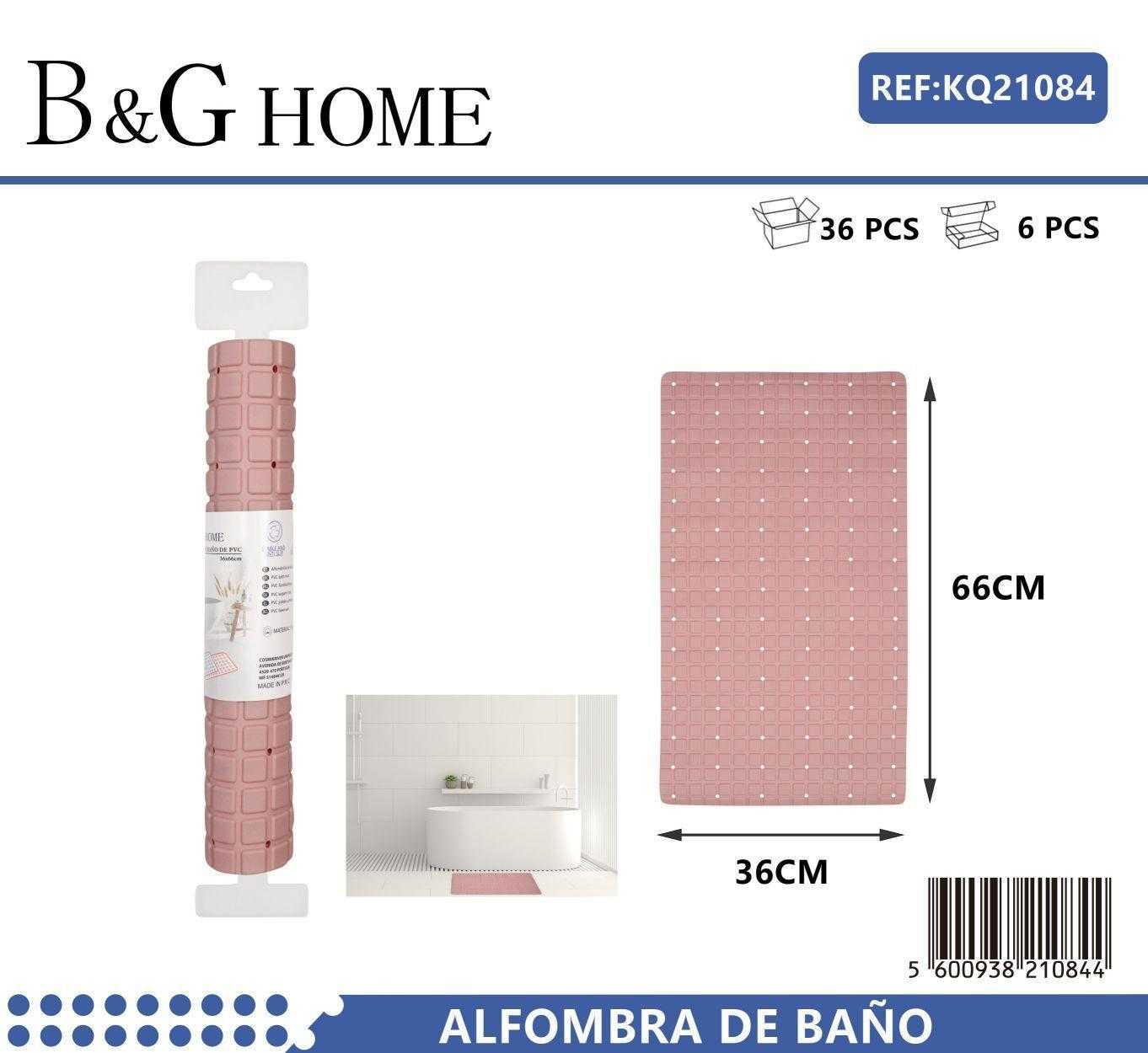 Αντιολισθητικό πατάκι μπάνιου - M0839 - 36x66cm - Pink - 21084