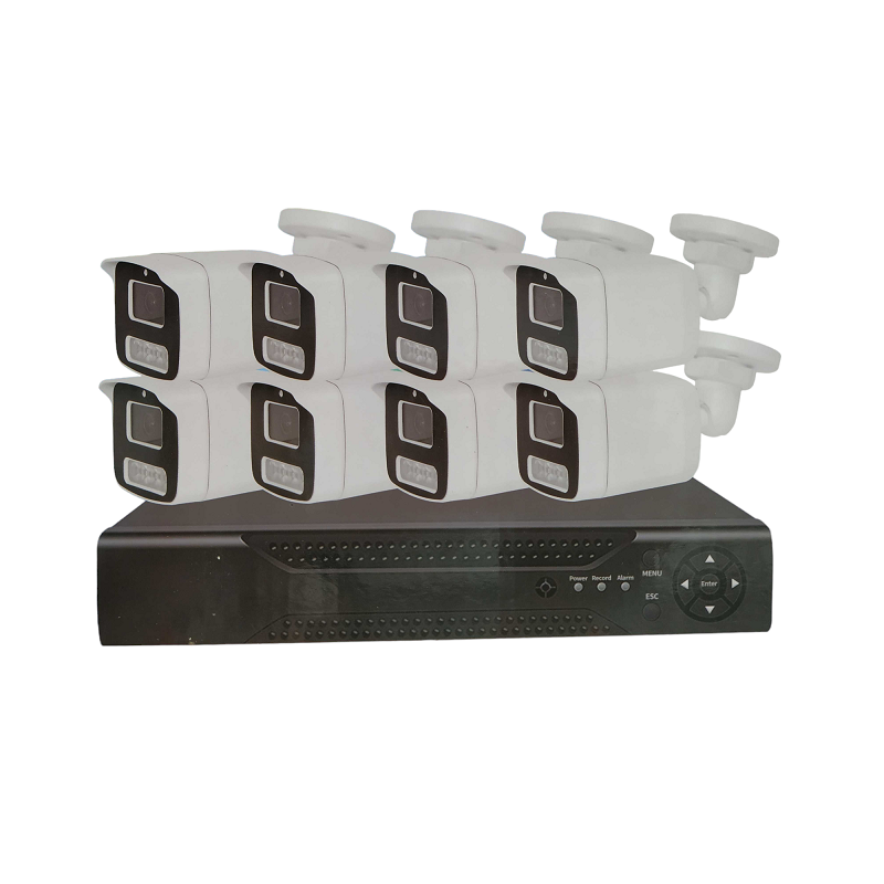 Network recorder with 8 cameras – CCTV Security Recording System – POE - 080067