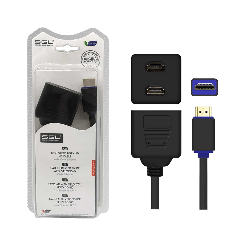 HDMI splitter - A2508 - HDMI male/2xHDMI female - 25cm - 095912