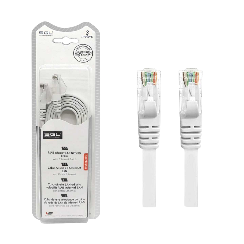 Ethernet network cable - Plate - A8P8C - 3m - 096414