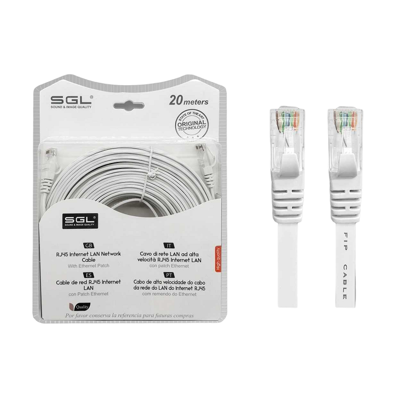 Ethernet network cable - Plate - A8P8C - 20m - 096452