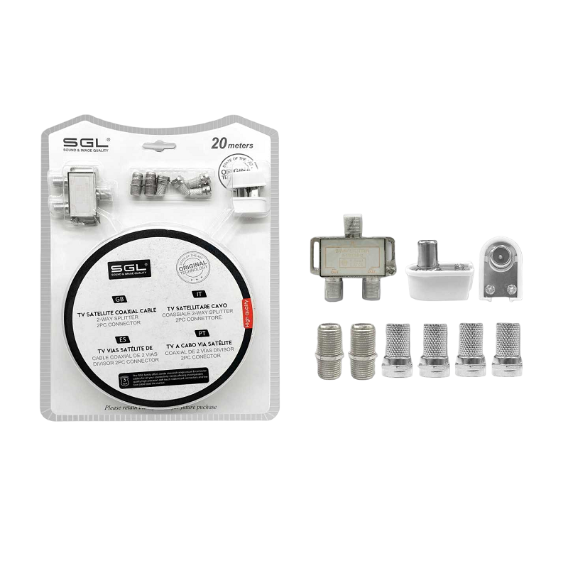 Σετ σύνδεσης κεραίας τηλεόρασης - 7221-1 - 20m - 096728 - iThinksmart.gr