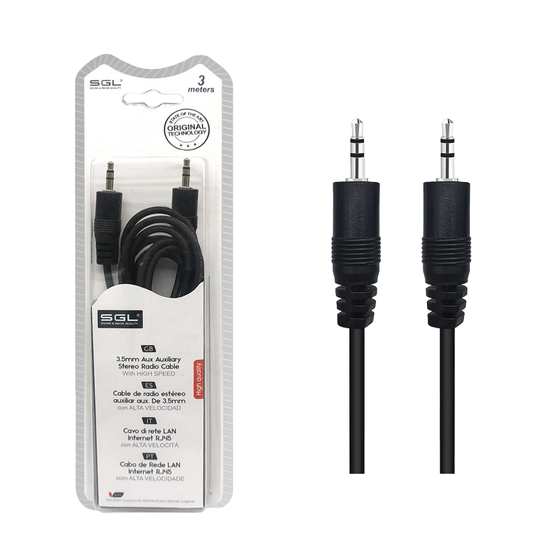 Audio cable Jack 3.5mm - 412 - Male/Male - 3m - 097312