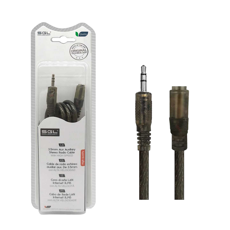 Audio cable - 40201 - Jack 3.5mm Male/Female - 3m - 097732