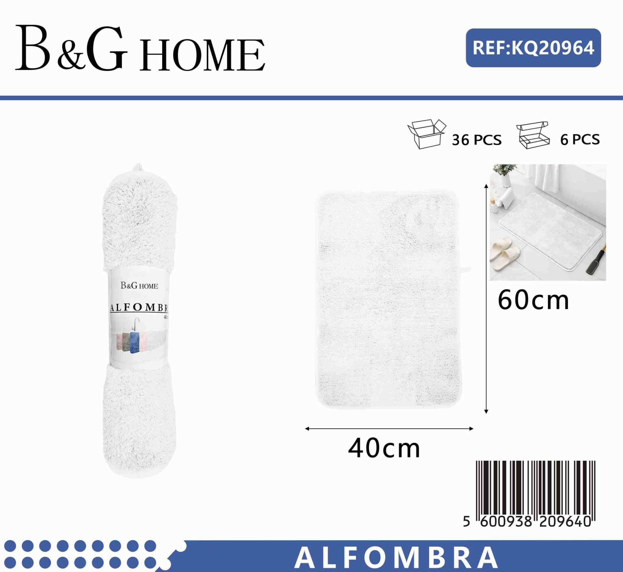 Πατάκι μπάνιου - M0829 - 40x60cm - White - 20964