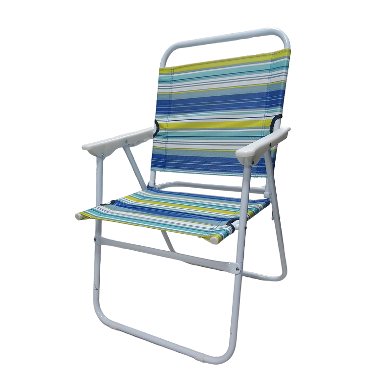 Folding beach chair - 1219-1 - 100069 - Blue/Yellow