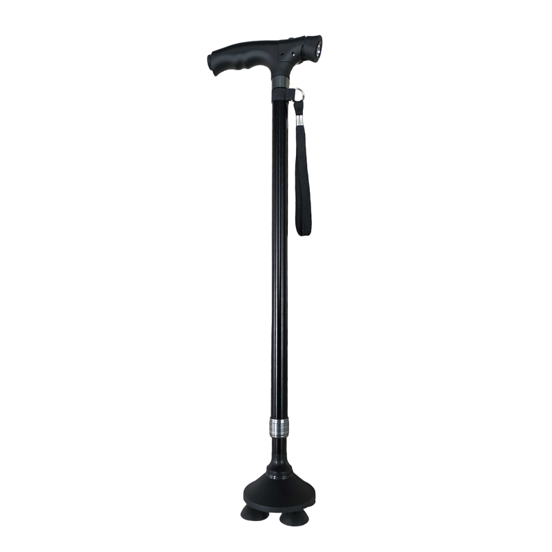 Quadruped walking stick with LED flashlight - 209-2 - 112067