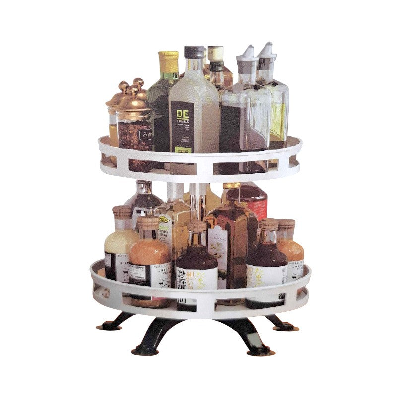 Ραφιέρα οργάνωσης κουζίνας περιστρεφόμενη διώροφη - 11902 - 114005 - White