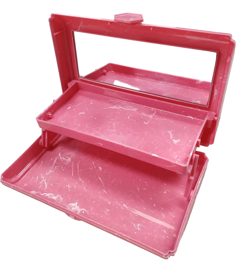 Makeup organizer box with mirror - 575 - 121064 - Fuchsia