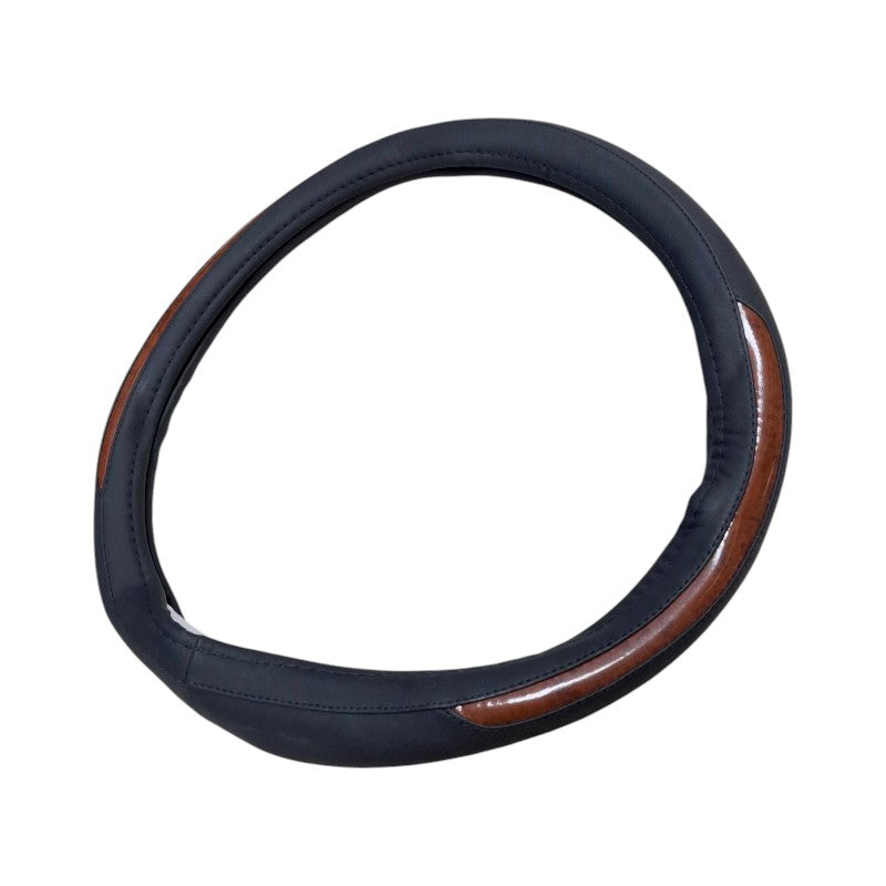 Car Steering Wheel Cover - F131 - 122063 - Black/Brown