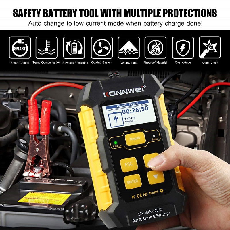Ελεγκτής Μπαταριών Αυτοκινήτου 12V-TESTER - 1740209/05 - Konnwei - 170427 - iThinksmart.gr