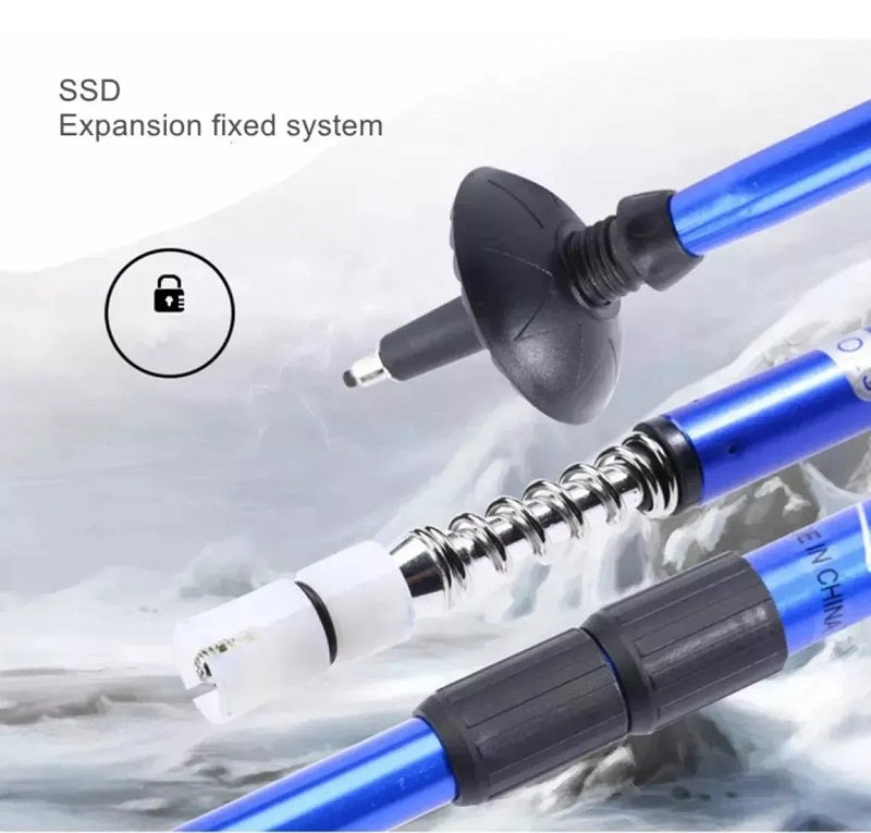 Telescopic hiking pole with flashlight - Pole - 138339 - Silver