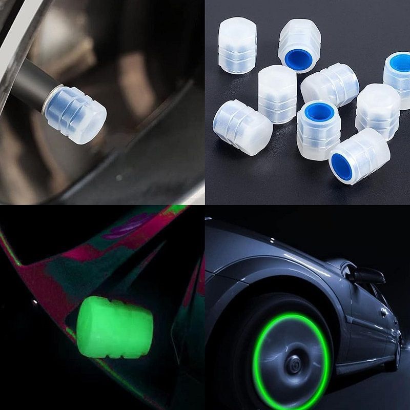 Glow-in-the-dark tire valve cap - R-Z17201-4U - 140532 - Blue