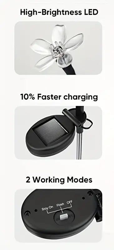 Illuminated decorative LED branches with solar panel - RGB - 2pcs - 150401