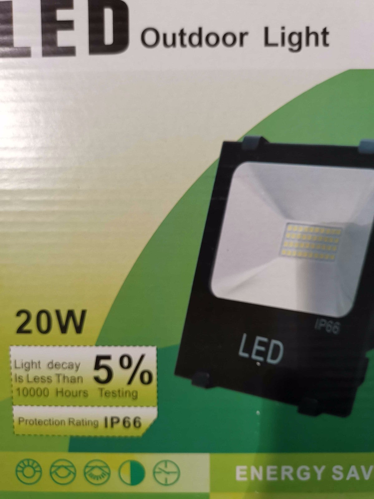 Προβολέας LED - 20W - 6000K - IP66 - 010201