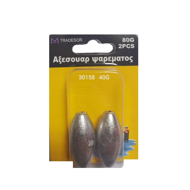 Fishing weights - 40gr - 2pcs - 830158