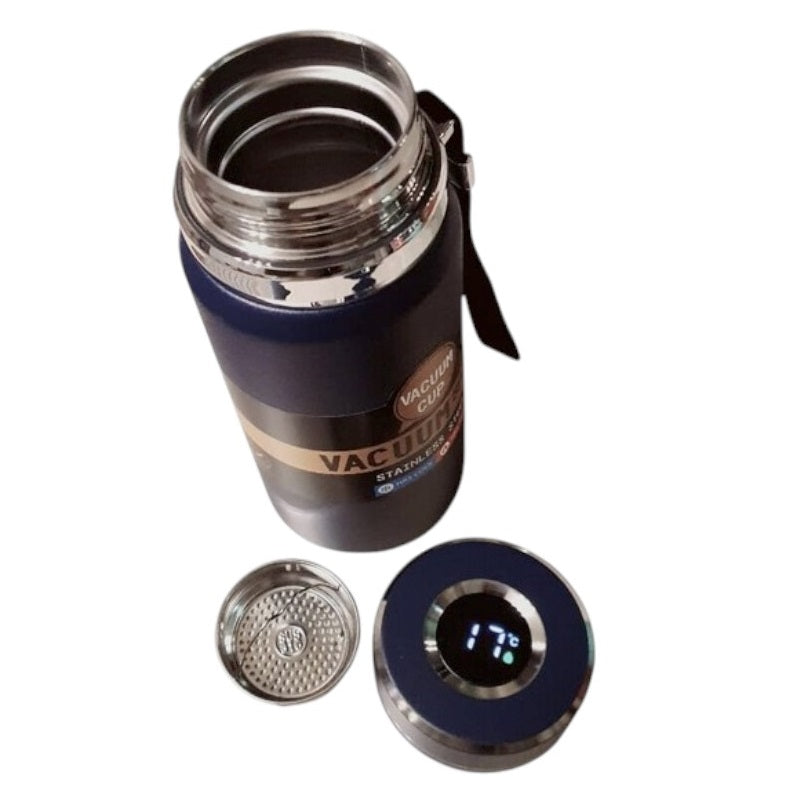 Φορητό παγούρι-θερμός με ψηφιακό θερμόμετρο - 600ml - 168440 - Dark Blue