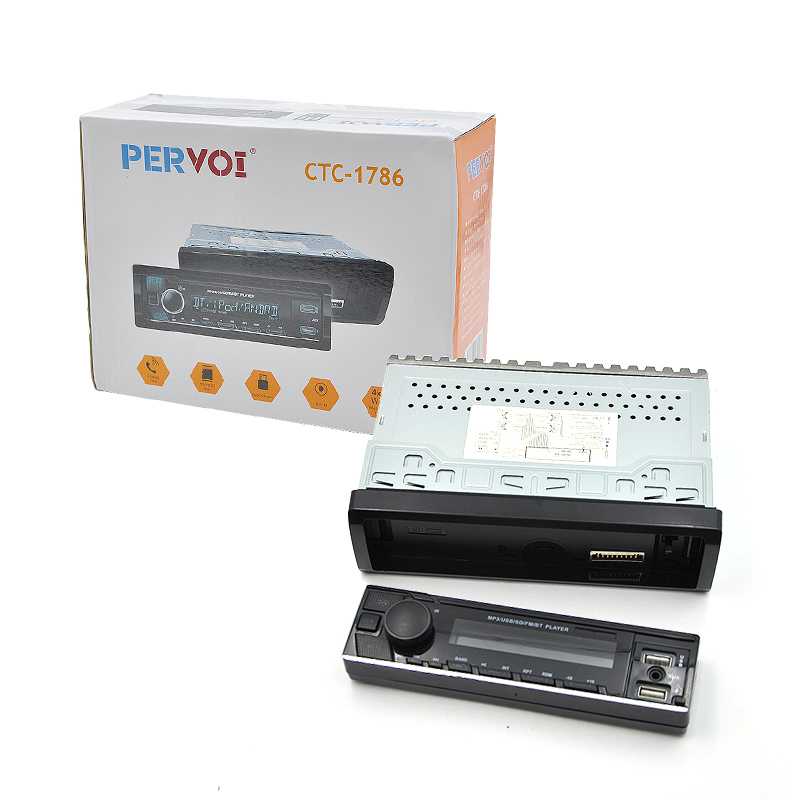 1DIN car audio system with removable front panel - Bluetooth - CTC-1786 - 003720
