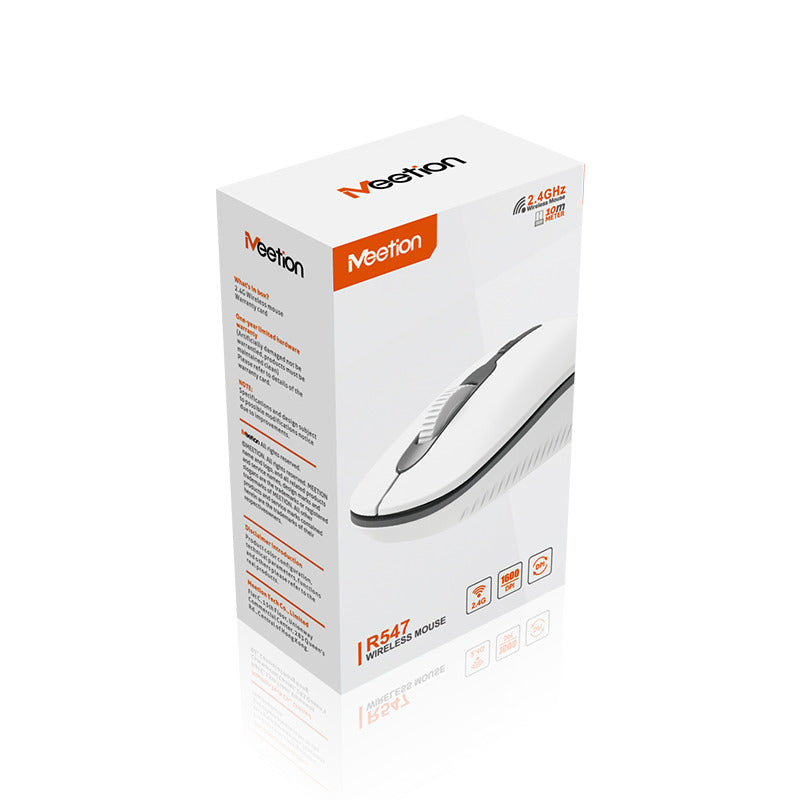 Meetion MT-R547 2.4G Ασύρματο Ποντίκι / Άσπρο + Γκρι