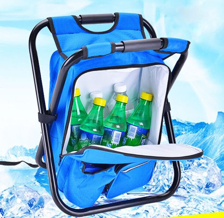 Folding stool and camping backpack - 1344 - 170105 - Black