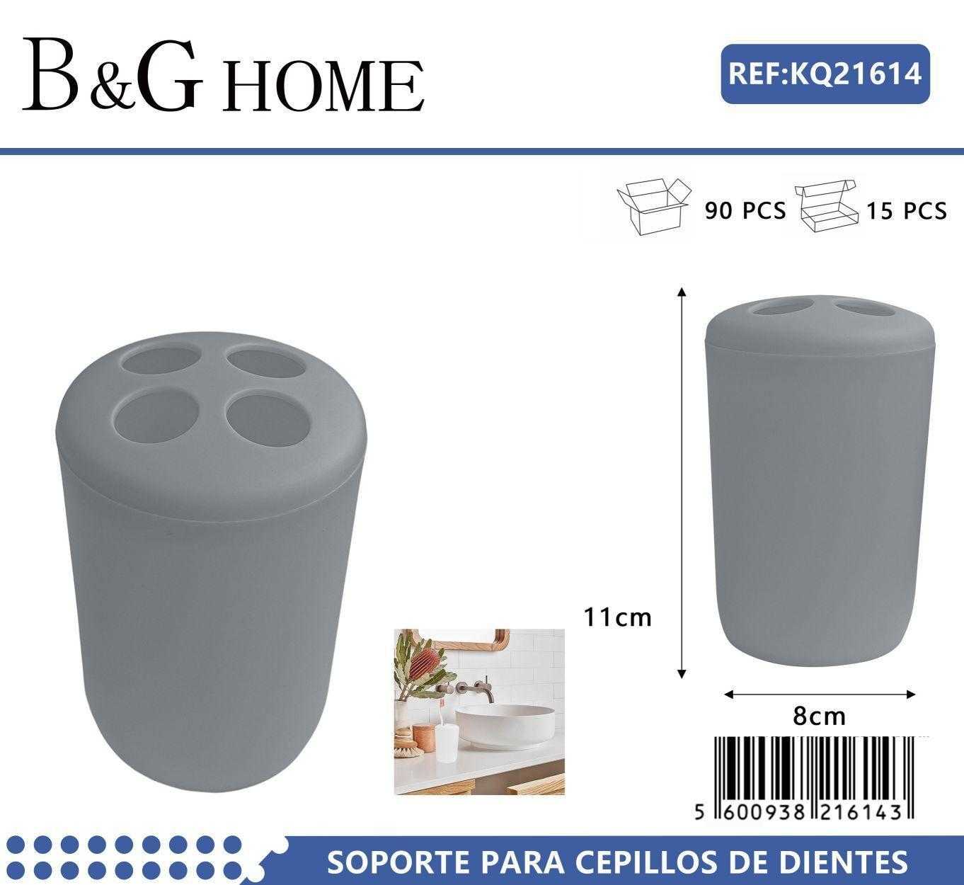 Θήκες οδοντόβουρτσας πλαστικές σε σετ 5Χ - Grey - 21614