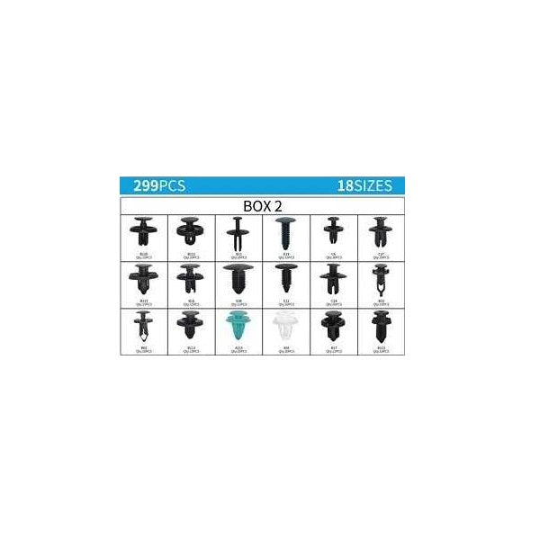 Σετ συνδετήρες αυτοκινήτου 18 τύπων - 299pcs - 180257 - iThinksmart.gr