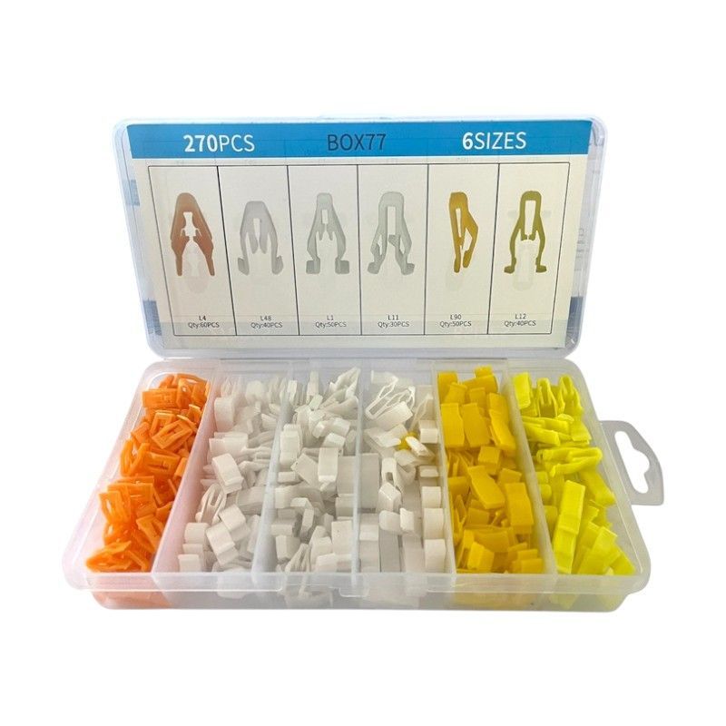 Σετ συνδετήρες αυτοκινήτου 6 τύπων - 1806202 - 270pcs - 180978
