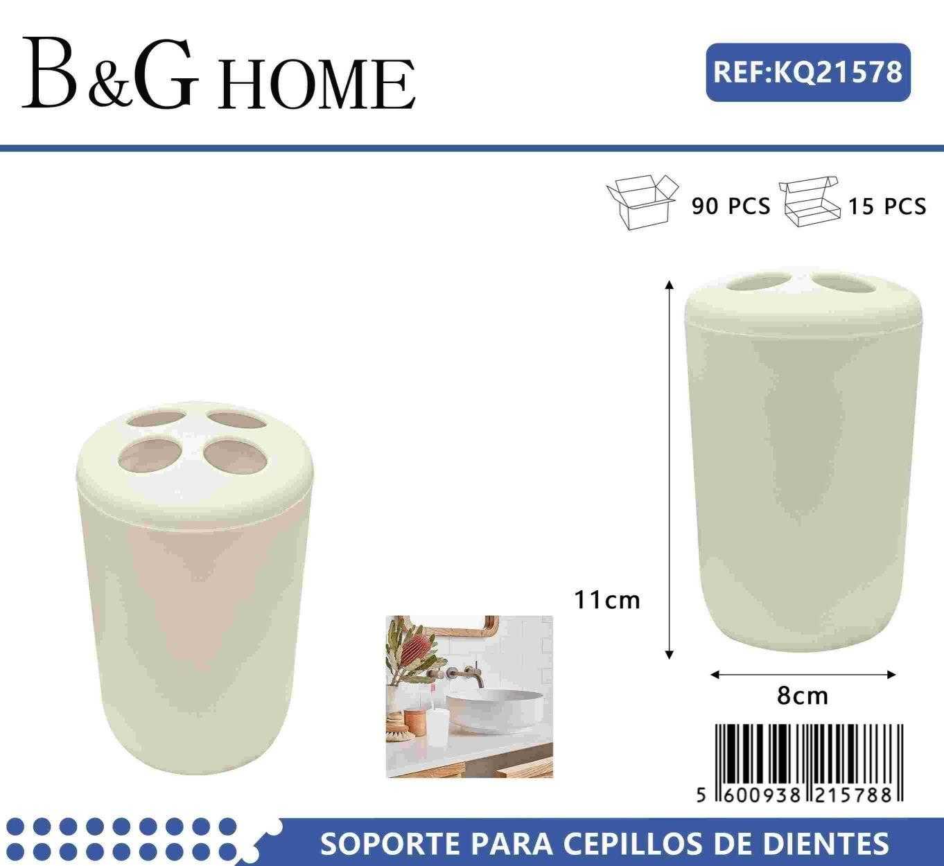 Plastic toothbrush cases in set of 5 - Beige - 21578