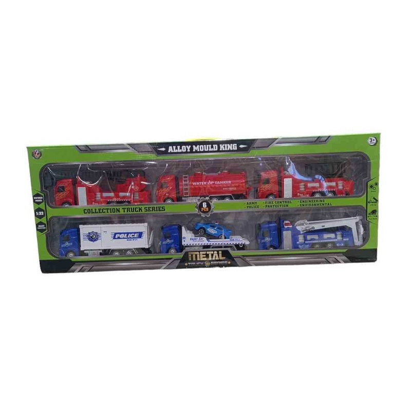 Σετ οχημάτων Πυροσβεστικής & Αστυνομίας - 6pcs - 183311 - iThinksmart.gr