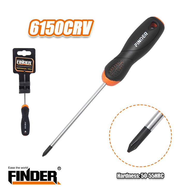 Κατσαβίδι σταυρωτό - 3*75mm - Finder - 193001 - iThinksmart.gr