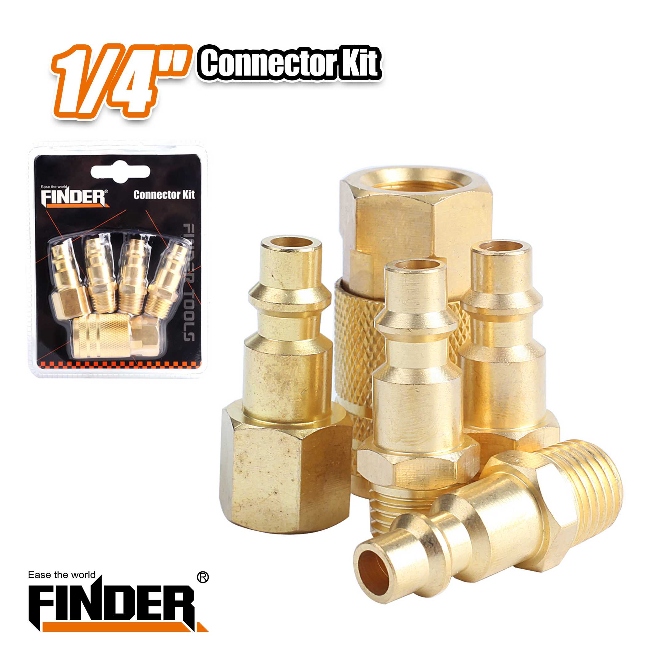 Set of quick connectors for air compressor - FXZ-002 - 5pcs - Finder - 194108