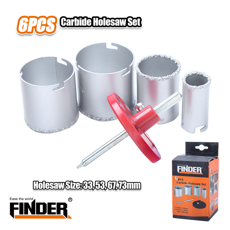 Diamond core drill set - 6pcs - Finder - 195537