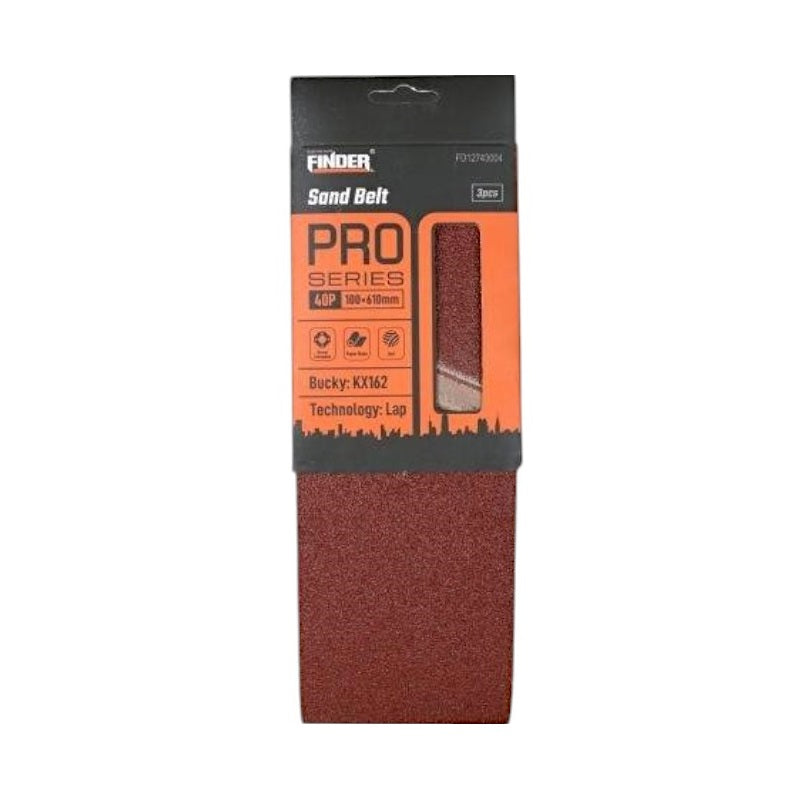 Sanding belt set for belt sander - Sand Belt - 40P - 3pcs - Finder - 196078